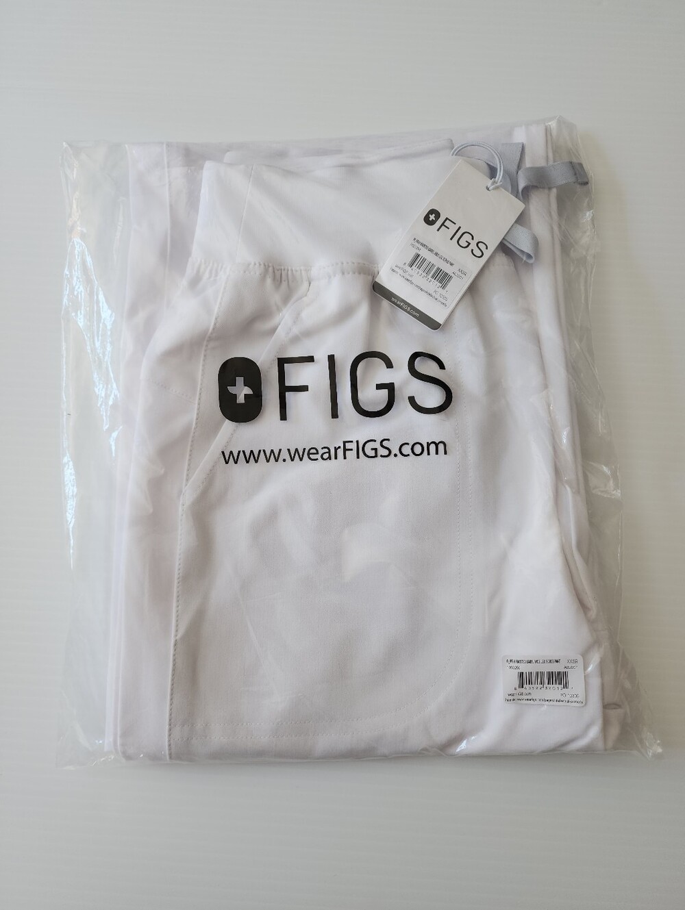 Figs Optic White High Waisted Isabel Wide Leg Scrub Pant BNWT XXSR